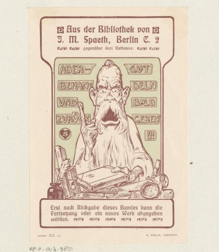 Ex libris of J.M. Spaeth