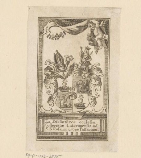 Ex libris of the Library of the Collegiate Church of St. Nicholas near Passau