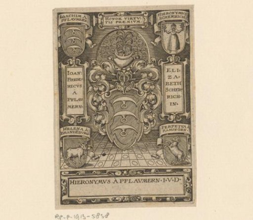 Ex libris of Hieronymus à Pflaumern
