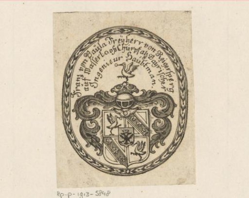 Ex libris of Frans von Baüla, Free Baron von Reigersberg