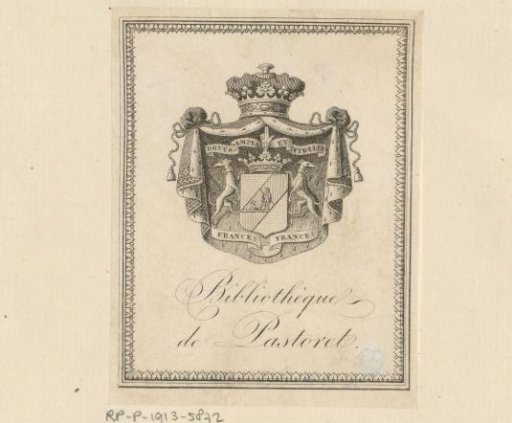 Ex libris of Claude-Emmanuele de Pastoret
