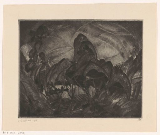 Hilly landscape with trees
