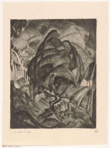 Tree in a hilly landscape