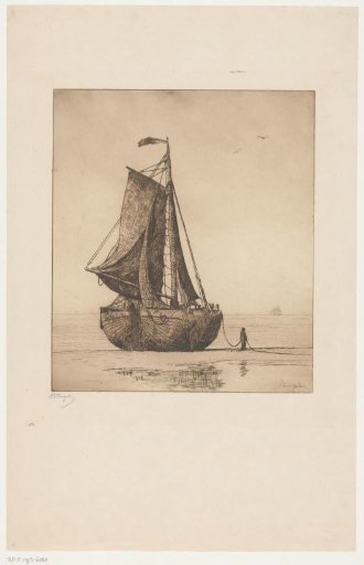 Fishing boat on the beach of Katwijk