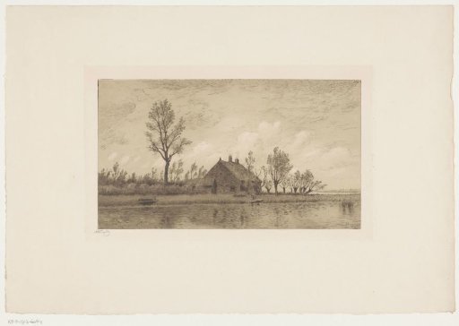 Landscape with house on the shore of the Kagermeer