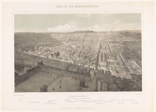 View of the Second Arrondissement of Paris