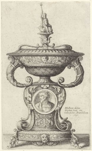 Ornamental bowl with Neptune