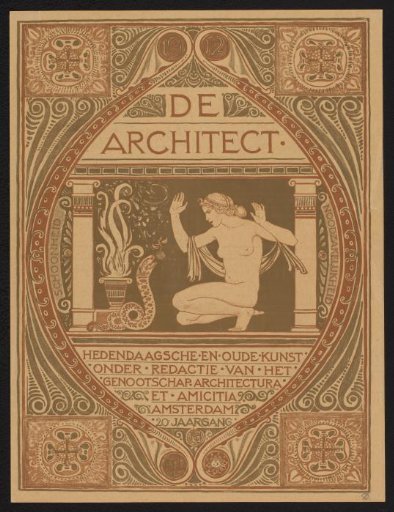 Cover for: De architect, contemporary and old art, 1912