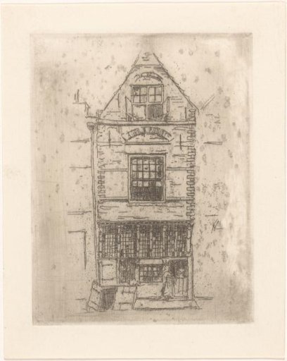 House with slanted cellar hatch in Veere