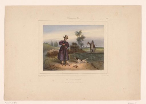 Huntress Reloading Rifle After Shooting Two Partridges