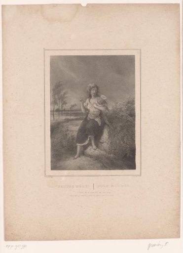 Mother with tree trunk wrapped in cloth