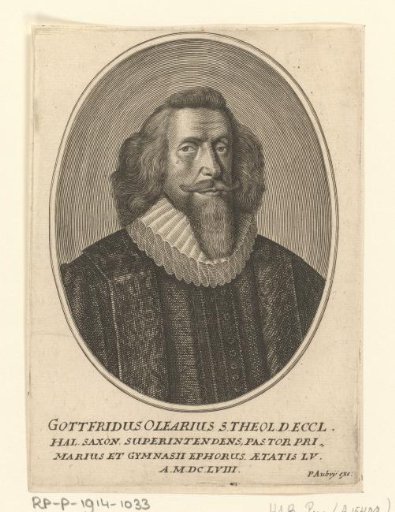 Portrait of Gottfried Olearius at the age of 55