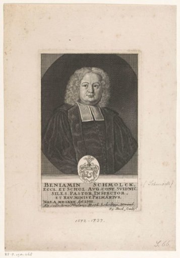 Portrait of Benjamin Schmolck