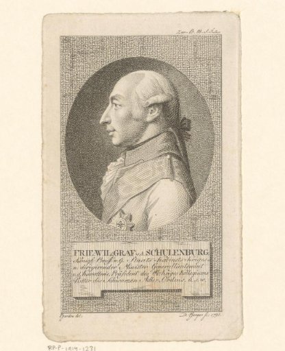 Portrait of Friedrich Wilhelm von der Schulenburg