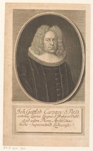 Portrait of Johann Gottlob Carpzov