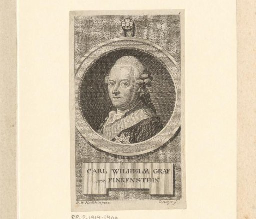Portrait of Carl Wilhelm Finck von Finckenstein