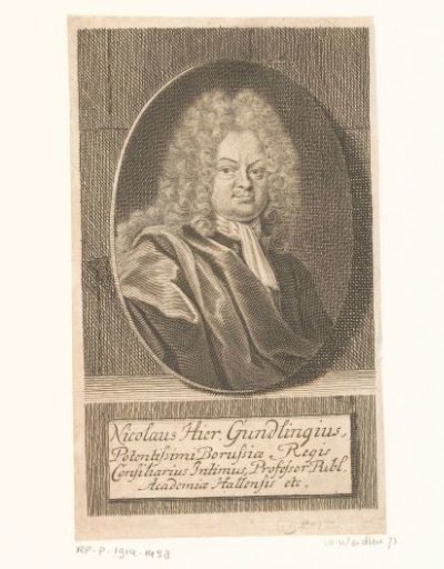 Portrait of Nicolaus Hieronymus Gundling