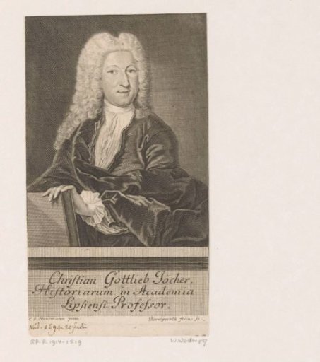 Portrait of Christian Gottlieb Jöcher