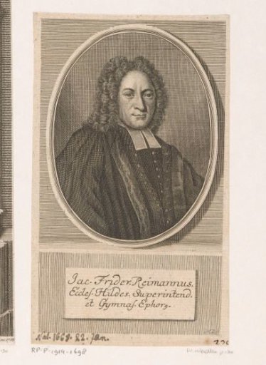 Portrait of Jacob Friedrich Reimmann
