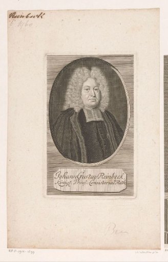 Portrait of Johann Gustav Reinbeck