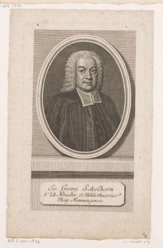 Portrait of Johann Georg Schelhorn