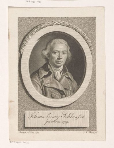 Portrait of Johann Georg Schlosser