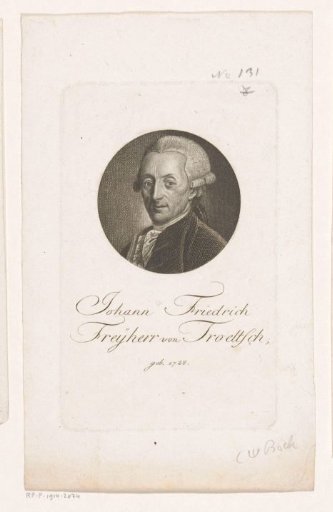 Portrait of Johann Friedrich, Baron von Troeltsch