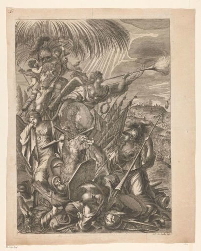 Allegorical representation with the portrait of Hans Adam von Schöning