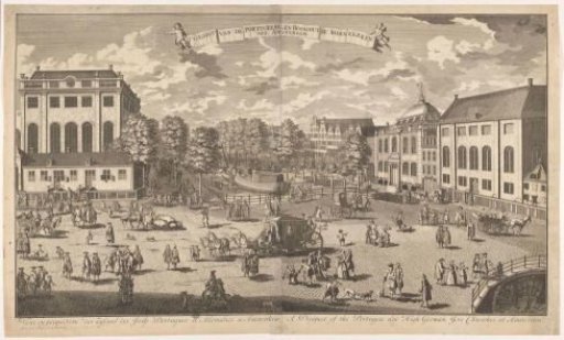 View of the High German and Portuguese Synagogues of Amsterdam