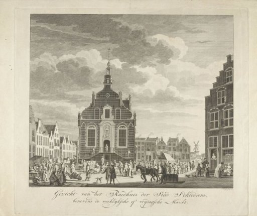 Town Hall and Market at Schiedam