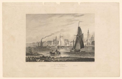 View of Antwerp from the Scheldt