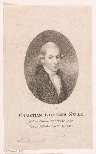 Portrait of Christian Gottlieb Selle