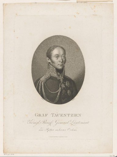 Portrait of Friedrich Bogislav Emanuel, Count Tauentzien von Wittenberg