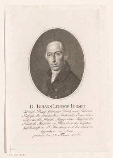 Portrait of Johann Ludwig Formey