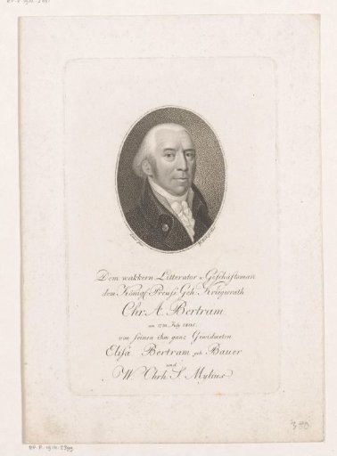 Portrait of Christian August Bertram