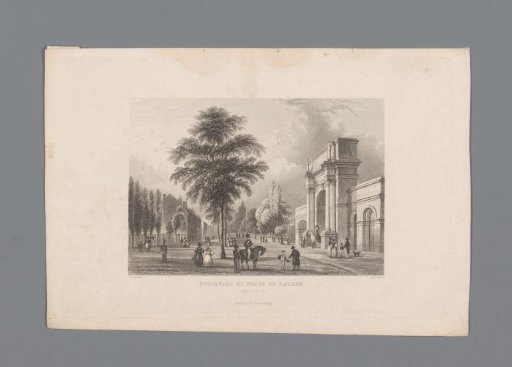 View of the boulevard and gate of Laken