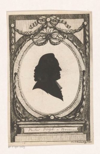 Silhouette portrait of Vogt, preacher in Bremen