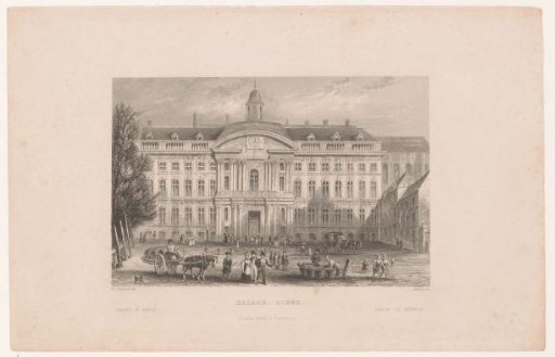 View of the Palace of the Prince-Bishops in Liège