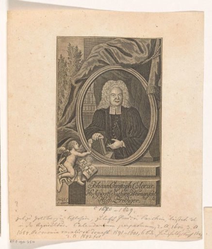 Portrait of Johann Christoph Coler