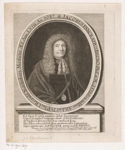 Portrait of Jacob Pancratius Bruno at the Age of 58