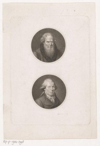 Two medallions with the portraits of Hans Sachs and an unknown man