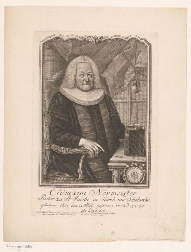 Portrait of Erdmann Neumeister aged 85