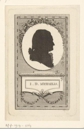 Silhouette portrait of Johann David Michaelis