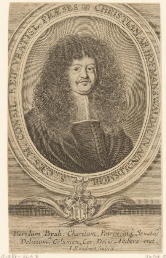 Portrait of Christian Hofmann von Hofmannswaldau
