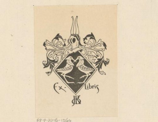 Ex libris of Jonkvrouw Jeltje de Bosch Kemper