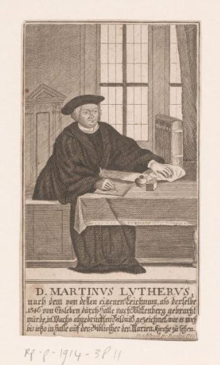 Portrait of Martin Luther in his Study