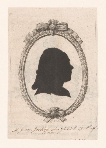 Silhouette portrait of Georg Gottlob Ansfeldt