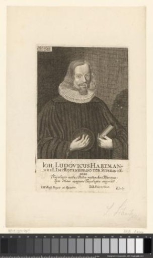 Portrait of Johann Ludwig Hartmann