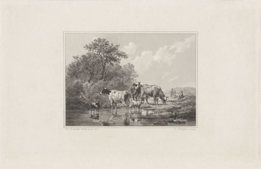 Landscape with Cows and Goats