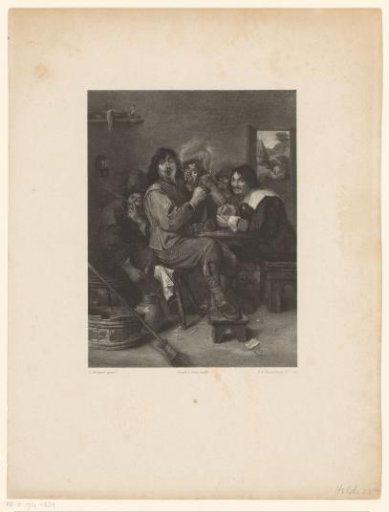 Tavern Interior with Smokers